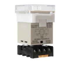 Digital Time Relay DH48S-S/2Z Cycle Timer 220V 380V 24V 12V with DIN Rail Base