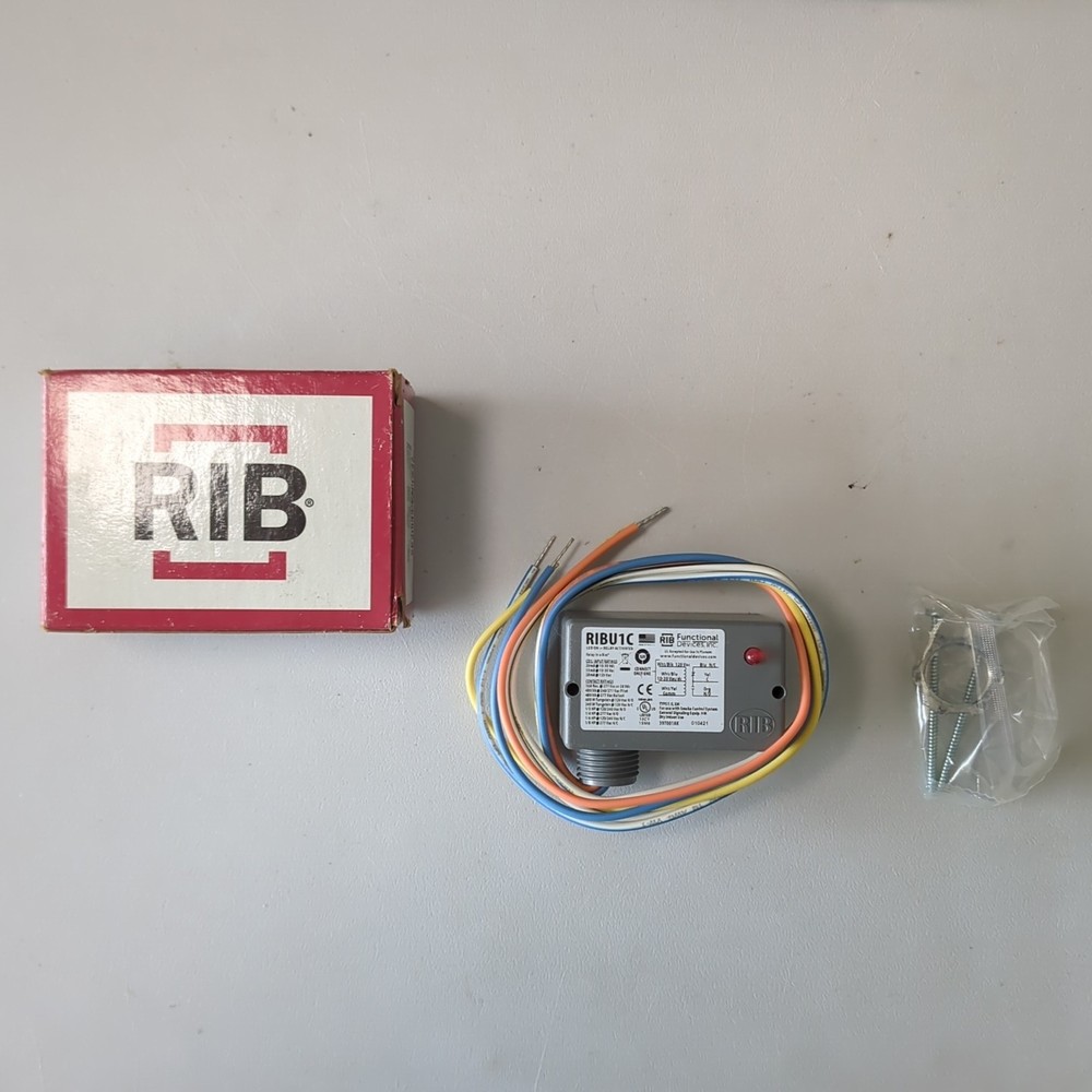 💥NEW RIB FUNCTIONAL DEVICES RIBU1C ENCLOSED RELAY 10 AMP 10-30 VAC/DC 120V COIL