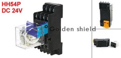 HH54P Volt Power Relay 14 Pin 4PDT 4NO 4NC w PFY14A Socket Coil DC 24V✦Kd