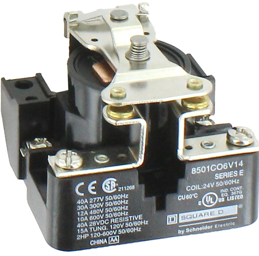SQD 8501C06V14 POWER RELAY SPST NO-DM 40A 277VAC 24V COIL