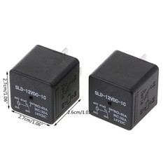 2Pcs SLD-12VDC-1C 1.6W High Power Relay NO 40A NC 30A 5pin Automotive Relay