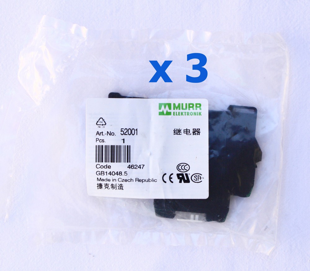 Murr Electronics – Rail Relay – 52001 – Lot of 3