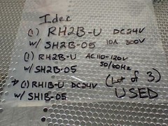 Idec (1) RH2B-U DC24V & (1) RH2B-U AC110-120V & (1) RH1B-U DC24V Relays & Bases