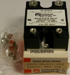 Continental Ind S505-OSJ410-000 Solid-State Relay 240VAC 10A Output 3-32VDC in