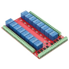 16 channel relay module interface card high/low level trigger DC 5/12 / 24VDC12V