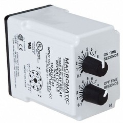 Macromatic Tr-55122-08 Single Function Time Delay Relay, Octal, Cycle On, 1