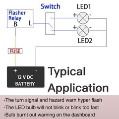 12V Speed Adjustable LED Electronic Flasher Relay – Perfect for Cars and Bikes