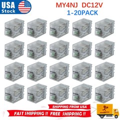 Lots of Relay MY4NJ 12V DC Small relay 5A 14PIN Coil DPDT HH54P