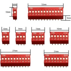 40PCS Double Row Dip Switch Assorted Kit 1 2 3 4 6 8 10 12 Position 2.54mm PC