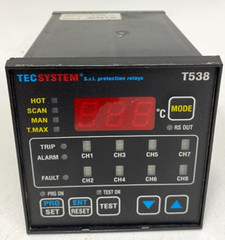 TEC System T538 Protection Relay Module 24-240VAC/DC 8-RTD Channels