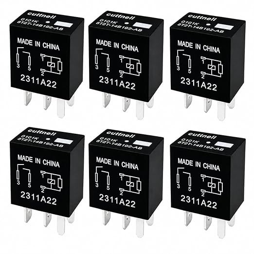 12V 30A Relay 4 Pin 6 Pack for Ford F150