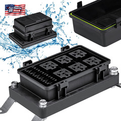 True Mods 12V DC Auto Waterproof Fuse 5-Pin Relay Box Block [6 Bosch Style Relay