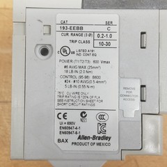Allen Bradley 193-EEBB Overload Relay, 0.2 – 1A, 600V, Series C – USED