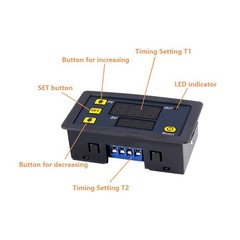 Automotive Digital Timer Relay Board DC 12V 20A 1500W Module with Dual Displa…
