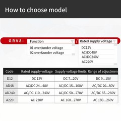 Voltage Protection Relay AC/DC 110V240V Overvoltage Undervoltage GRV802