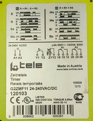 C&S ELECTRIC G2ZMF11 MULTIFUNCTION TIMER 24-240V AC/DC