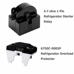 BMIROAMDFE Refrigerator Compressor Relay and Overload Kit 5…