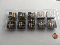 (10) Mini SPDT 10V RELAY 10Amp contacts at 250vac No name brand