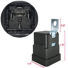40/30AMP 12VDC Waterproof Relays with Built-In Diode, 5-Pin Automotive Relay Kit