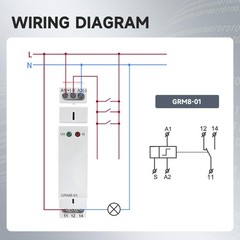 Electronic Impulse Latching Relay, GRM8-01 16A Memory Impulse Relay Wide Rang…