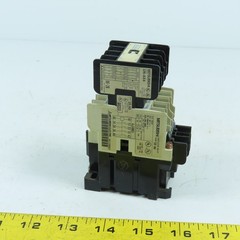 Mitsubishi SR-N4 Power Contactor Relay 120V Coil W/ UN-AX4 Aux Block