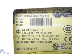 PILZ PNOZ1124VAC24VDC7N/O1N/C 24VAC/DC 8A NSMP