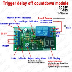 DC 12V 24V LED Trigger Countdown Delay Timing Timer Relay Switch Turn Off Module