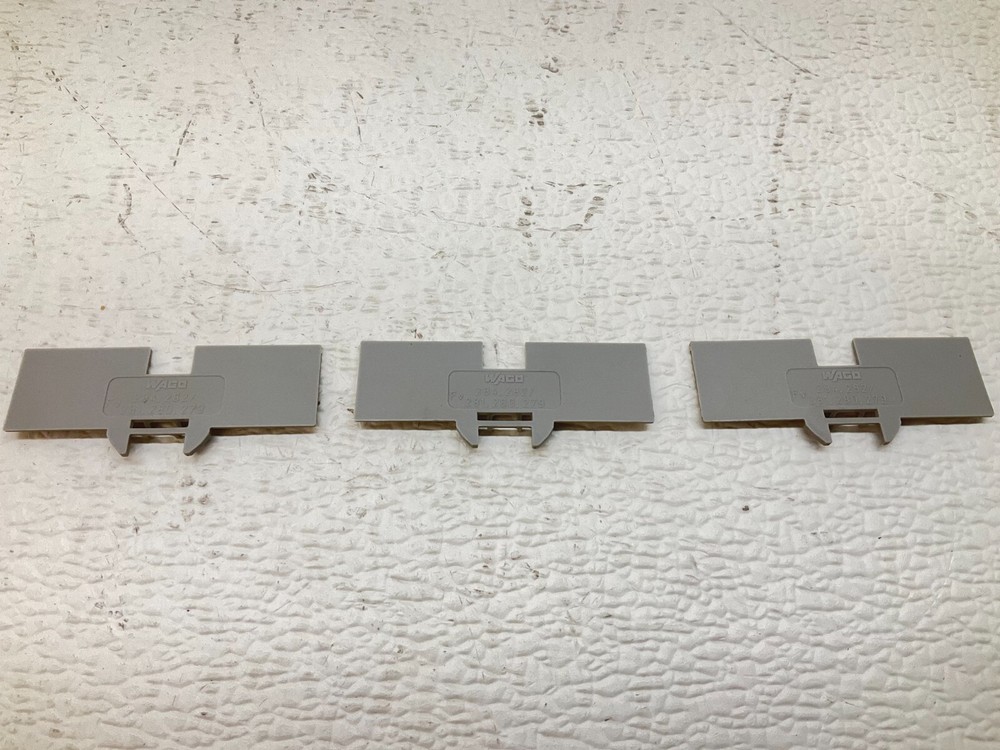 Wago 284,282/281,280,279 Grey Gray Wire Terminal End Cap Lot of 3 (TBI)