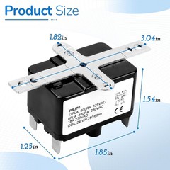 Electromechanical 24V AC Relay 12A SPST-NO SPST-NC SPDT For Fan HVAC