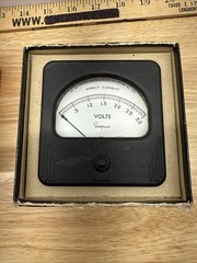 SIMPSON Model #27 DIRECT CURRENT 0-25 DC AMPS GAUGE PANEL METER USA VTG