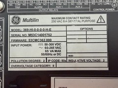 👀GE GENERAL ELECTRIC MULTILIN 369 MOTOR MANAGEMENT RELAY 369-HI-0-0-0-0-H-E