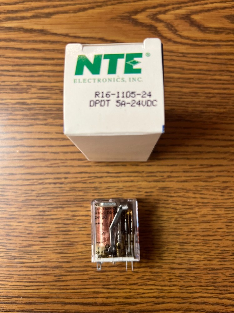 NTE R16-11D5-24 Relay 24VDC DPDT,