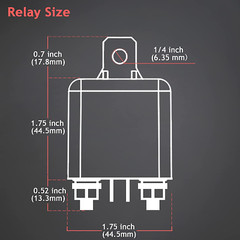 Continuous Duty Relay Switch Car Starter Split Charge 4 Terminal SPST 2 Pack