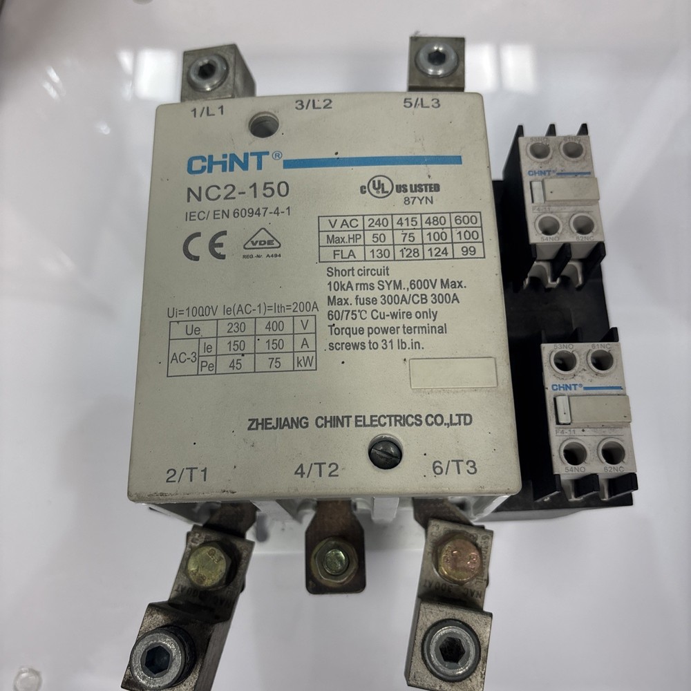 Chint NC2 110V-127 V 150 A 3 Poles AC Coil Contactors, NC2-150 110V-127V