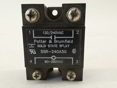 Potter & Brumfield SSR-240A50 Solid State Relay 120/240VAC 90-280VAC
