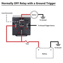 Automotive 5-Pin SPDT Relay 12V 40A 2 Pack with Interlocking Sockets Fuse Hol…