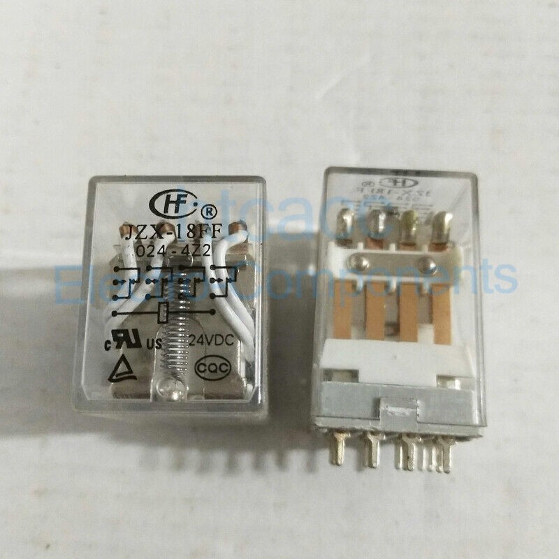 10pcs General Purpose Relay 5A 14 Pins JZX-18FF-024-4Z2 24VDC Fast Shipping