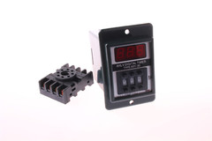 ASY-3D DC 12V 999 Minutes 999Sec 3-Digit Display Timer Relay w Base