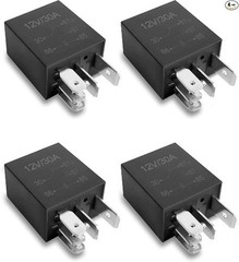 30A 5-Pin 12V Heavy Duty Automotive Starter Relay, 4-Pack Size: 5Pin