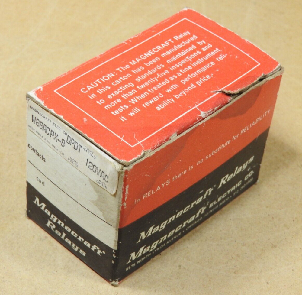Magnacraft W88ACPX-8 Relay, DPDT, 115V Coil, 10A – Used