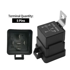 Saihisday 2Pcs Electrical Relay 12V 5 Terminals Waterproof