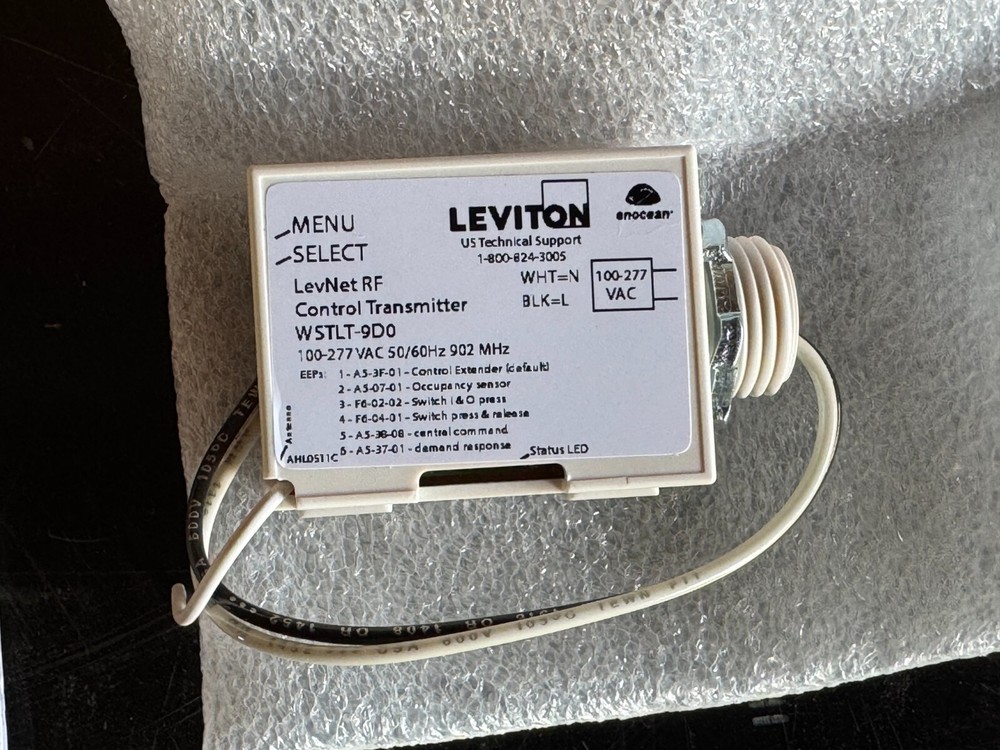 6 PACK LEVITON WSTLT-9D0 CONTROL TRANSMITTER 100-277VAC 50/60 902MHZ FAST SHIP!