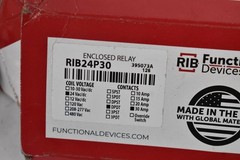 Functional Devices RIB24P30 Power Relay 24Vac/dc Indicator Light Gray USA