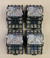 FUJI ELECTRIC HH64P-L RELAY WITH SOCKET TP614X2 10A 250V, LOT OF 4 | ITEM A