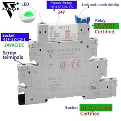 10Pcs 24V SPDT Electromagnetic Power Relay DIN Rail VDE Signal Replacement