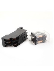 HH52PL AC 110/120V Coil Red Indicator Light 35mm DIN Rail Mounting DPDT 8 Pins