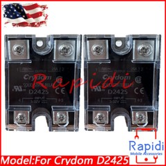 2PCS NEW Solid State Relay For Crydom D2425 Output 240VAC 25A Input 3-32VDC