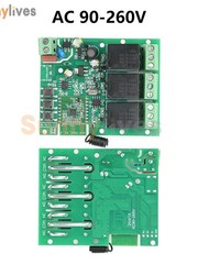 AC90-260V/DC5V-32V 3CH Self-Locking WIFI Bluetooth Relay Module 433Mhz RF Remote