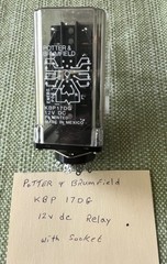 POTTER & BRUMFIELD KBP-17DG latching relay, w socket, 12Vdc, new open stock,