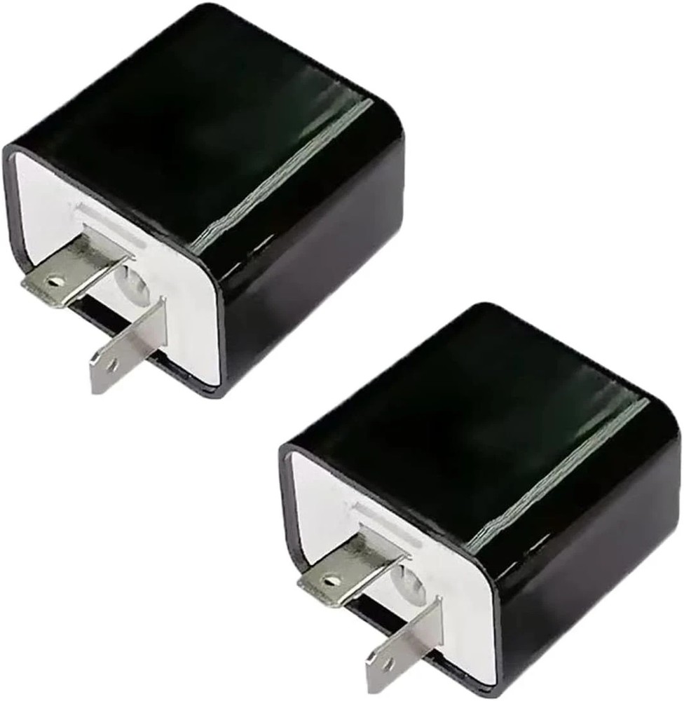 12V 2PCS Adjustable 2 Pin Prong Flasher Replacement Compatible with LED Electron